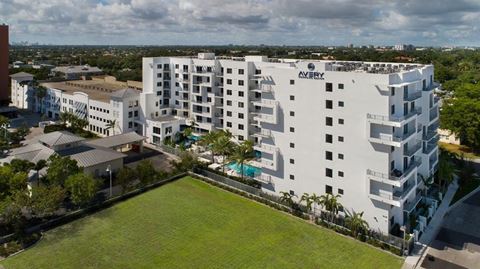 an aerial view of the apartment complex at Saba Pompano Beach, Pompano Beach Florida