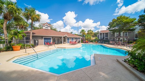 the swimming pool at our apartments