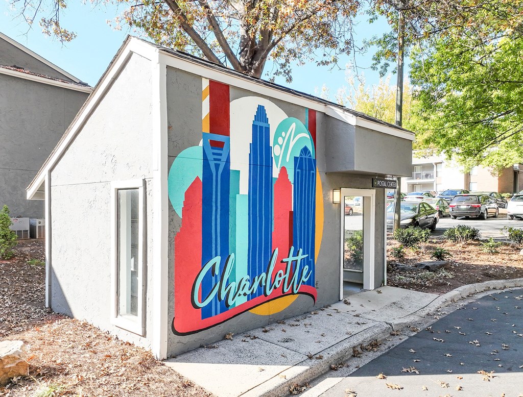 a mural on the side of a building