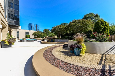 Arts Center zen garden.
