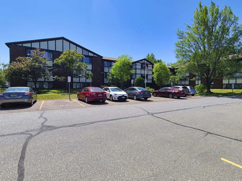 Country Park entrance and tenant parking lot