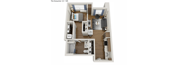 616 square foot 1 bedroom