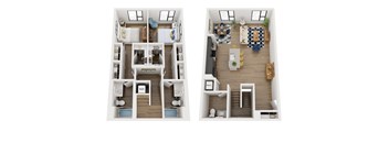 Townhome 2 Combined Floorplan