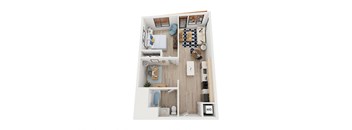 Blake - B11 Floor Plan - One Bedroom - 786 sf