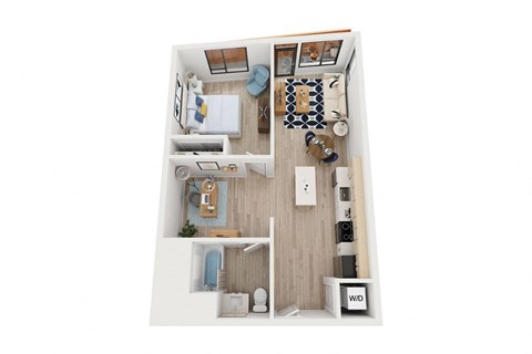 Blake - B12 Floor Plan - One Bedroom - 798 sf
