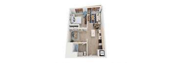 Blake - B13 Floor Plan - One Bedroom - 803 sf