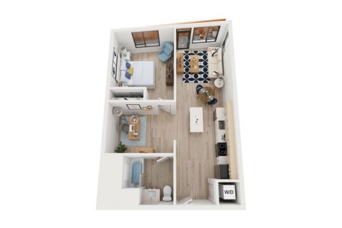 Blake - B13 Floor Plan - One Bedroom - 803 sf