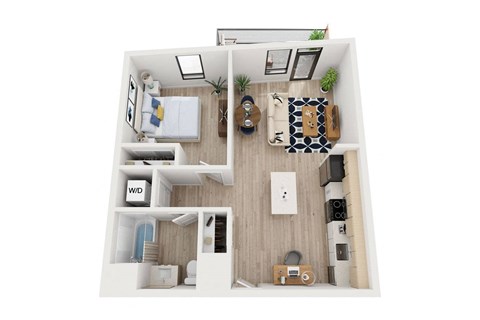 Blake - B6 Floor Plan - One Bedroom - 739 sf