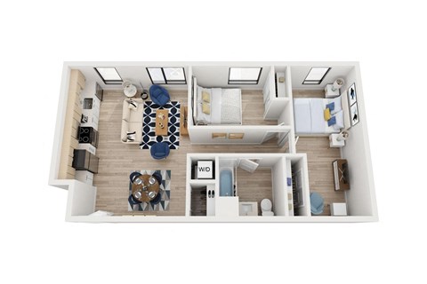 Blake - C2 Floor Plan - Two Bedroom - 905 sf