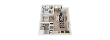 Blake - LW2 Floor Plan - Live Work Loft Two Bedroom - 994 sf