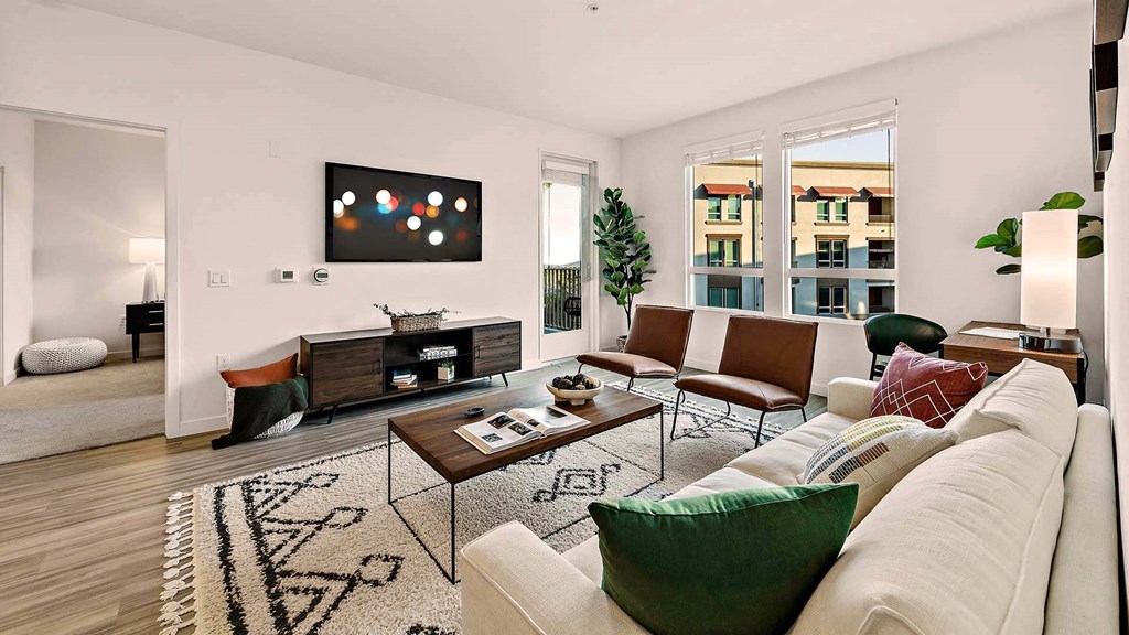 upland b2 floorplan model living room view 1