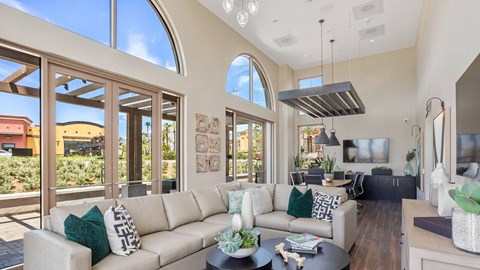 upland apartments clubhouse lounge area