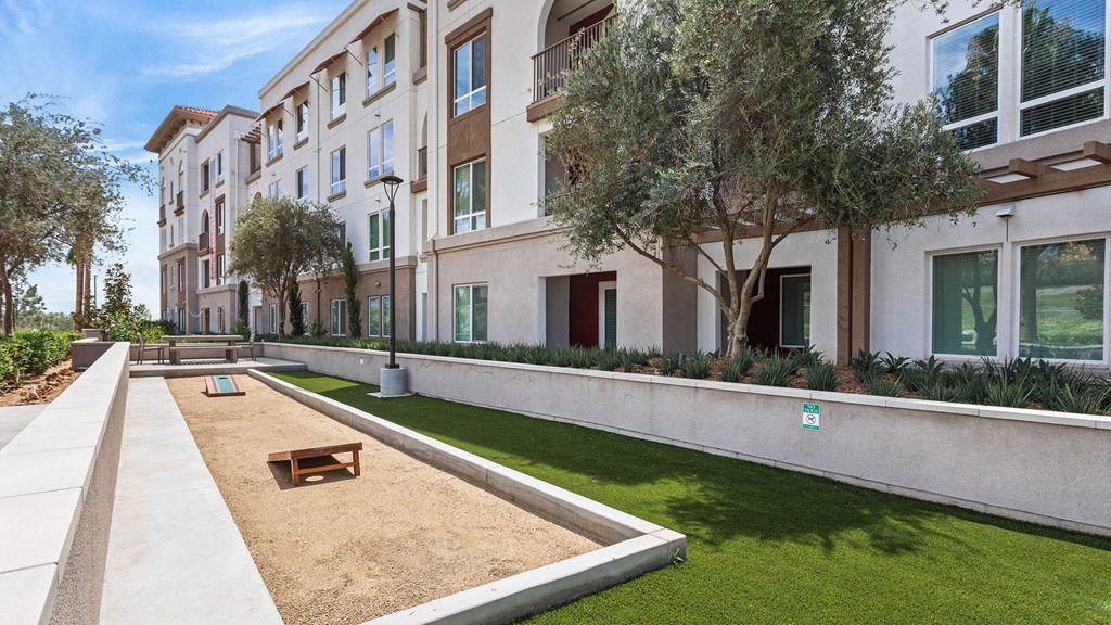 upland apartments outdoor space yard games