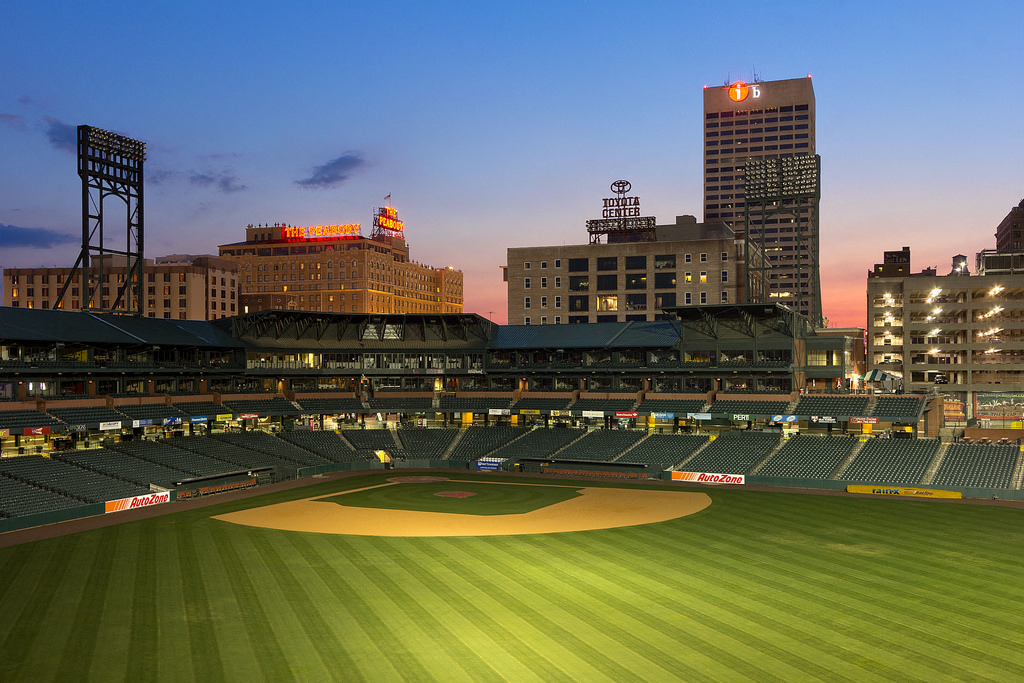 Stadium under lights at Fielder Square, Memphis