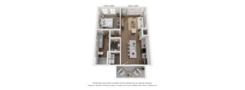 1 Bed Floorplan at Allier Heartwood, Richmond Hill, Georgia