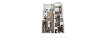 A10 Floorplan at Parkside Apartments, Birmingham, 35233