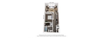 A2 Floorplan at Parkside Apartments, Birmingham, AL, 35233