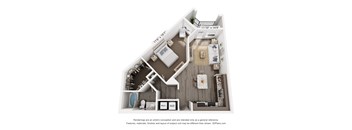 A8 Floorplan at Parkside Apartments, Birmingham, AL, 35233