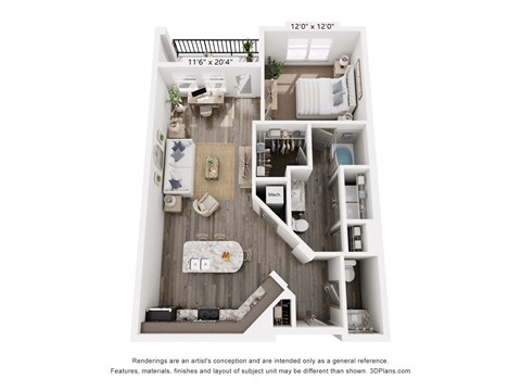 a 1 bedroom floor plan  summit  503 sq ft
