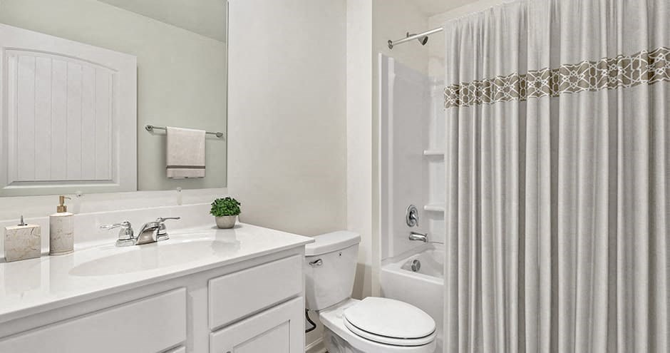 Spa Inspired Bathroom at The Grove Moundville, Moundville, Alabama