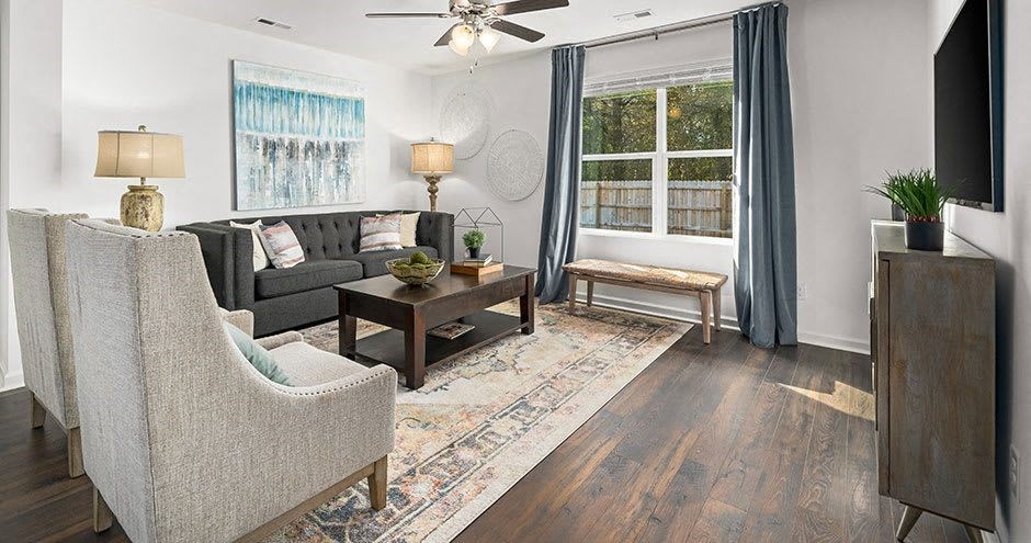 Modern Living Room at The Grove Moundville, Moundville, AL, 35474