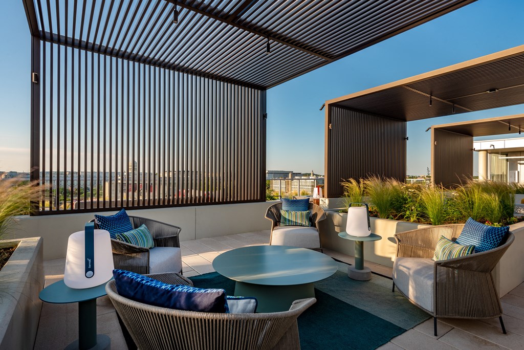 a rendering of the rooftop terrace