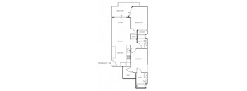 B1 Floor Plan - 2 Bed 2 Bath