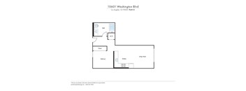 A floor plan for an apartment at 10601 Washington Blvd, Los Angeles, CA.
