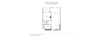 A floor plan for an apartment at 10601 Washington Blvd, Los Angeles, CA 90022, Plan B4 is displayed.