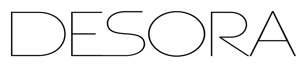 The image shows the word "DESORA" in large, bold letters.