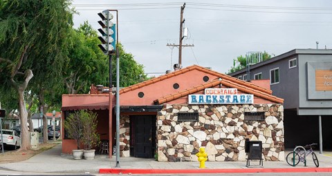 Backstage Bar and Grill is a local haunt, great for drinks and karaoke
