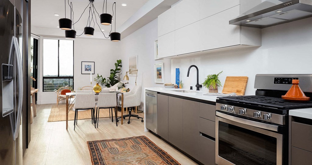 Large walk-through kitchens in select two bedrooms