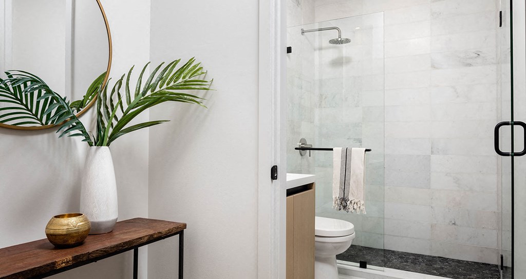 Large walk-in showers in select residences
