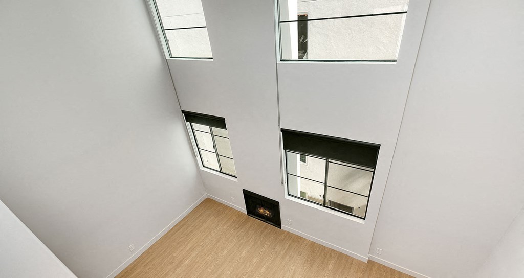 Vaulted ceilings in the 1 bedroom loft