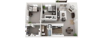 a 1 bedroom floor plan  395