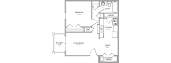 A black and white image of a house floor plan.