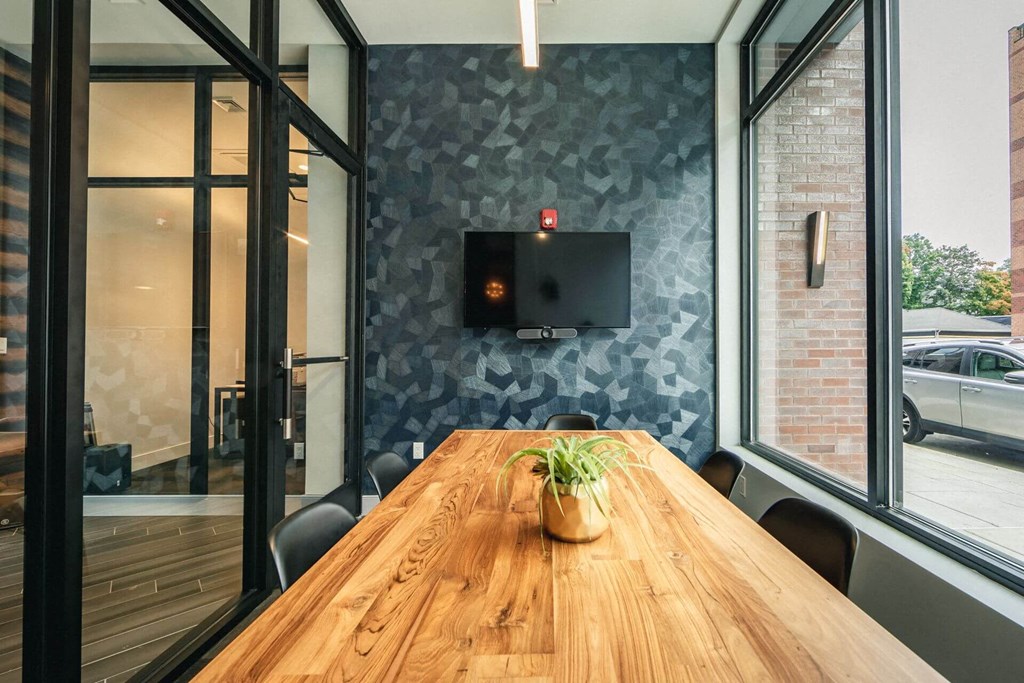 Conference Room With Television at Holmes Beverly, Massachusetts