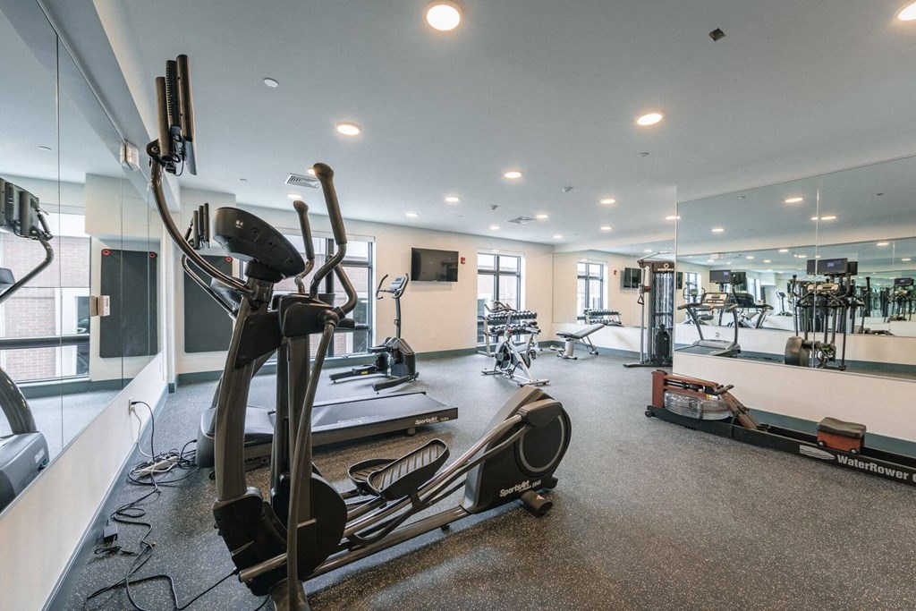 Fitness Center With Modern Equipment at Holmes Beverly, Beverly, MA, 01915
