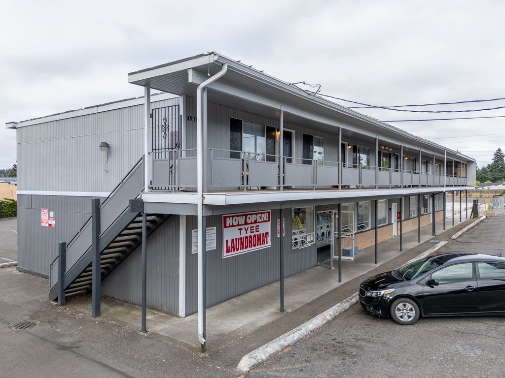 Front of property at Tyee Apartments, 4918 115th St Ct SW, Lakewood, WA 98499.