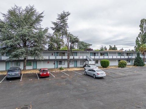 Front of property at Twin Oaks Apartments, 4801 115th St Ct SW, Lakewood, WA 98499.
