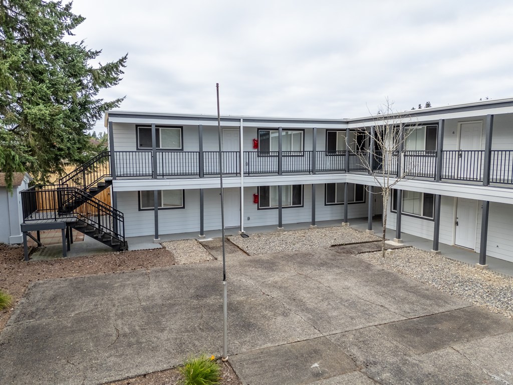 Front of property at Melody Apartments, 4914 115th St Ct SW, Lakewood, WA 98499.
