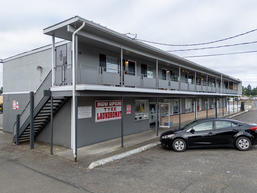 Front of property at Tyee Apartments, 4918 115th St Ct SW, Lakewood, WA 98499.