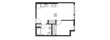 One Bedroom One Bath B