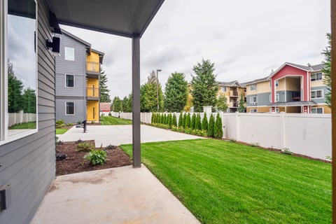 Private patio and balcony available at Alta Crossing Apartments,