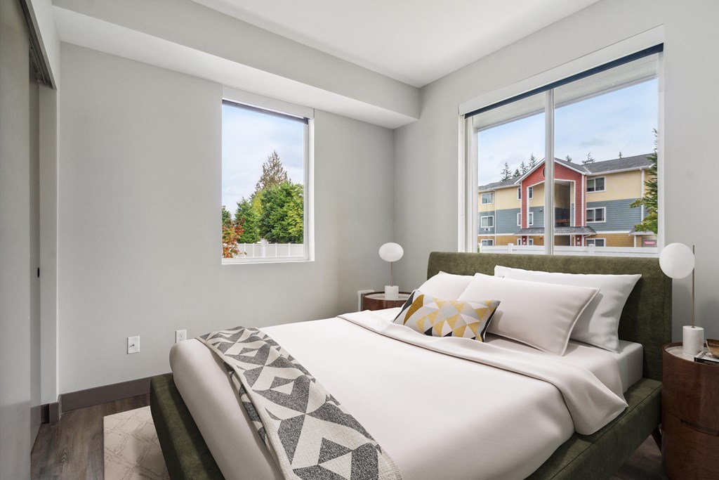 In unit air conditioning and oversized windows at Alta Crossing Apartments.