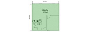 One Bedroom One Bath (A2)