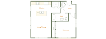 1 Bedroom 1 Bath (A)