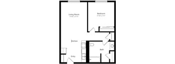 One Bedroom One Bath ADA