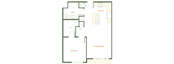 1 Bedroom 1 Bath (B)