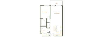 1 Bedroom 1 Bath (E)